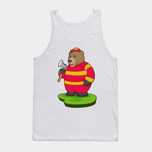 Bear Firefighter Axe Tank Top